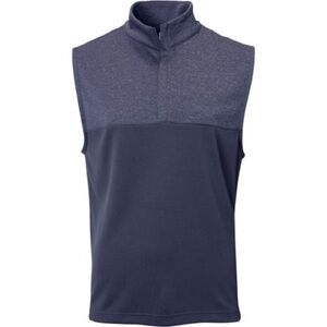 NWT FJ FootJoy Men's Heather Yoke Golf Vest Navy Blue 2XL XXL Athleisure Casual